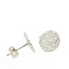 Sustainable lichen textured silver stud earrings | Lisa Rothwell-Young