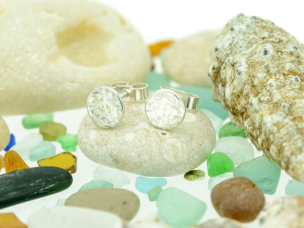 Vegan silver stud earrings | Lisa Rothwell-Young