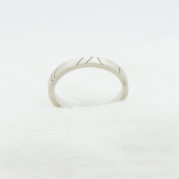 Sustainable Recycled Platinum Gents Wedding Ring Front | Lisa Rothwell-Young