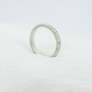 Sustainable Recycled Platinum Gents Wedding Ring Side | Lisa Rothwell-Young
