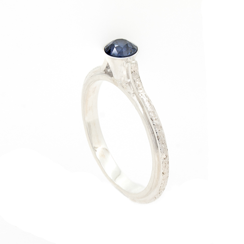 Eco friendly Engagement Ring - Ocean Inspired Sapphire Side | Lisa Rothwell-Young
