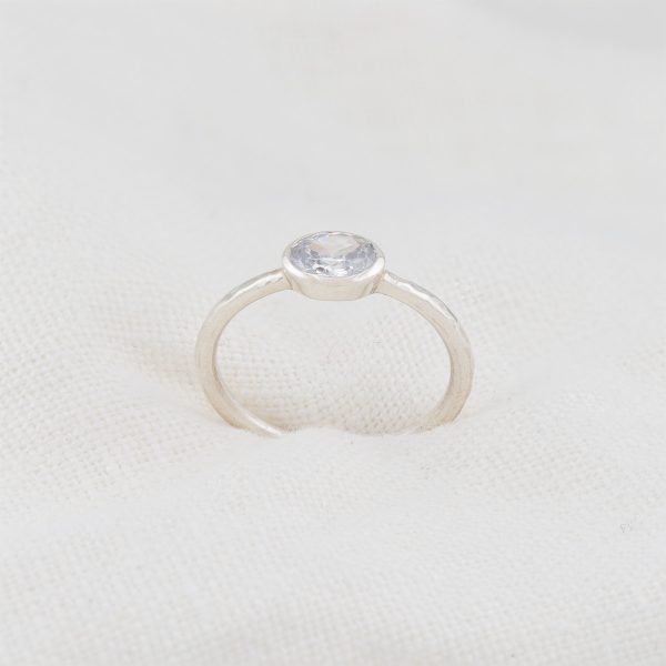 Ocean Inspired Ripple Textured Oval Diamond Engagement Ring Front | Lisa Rothwell-Young