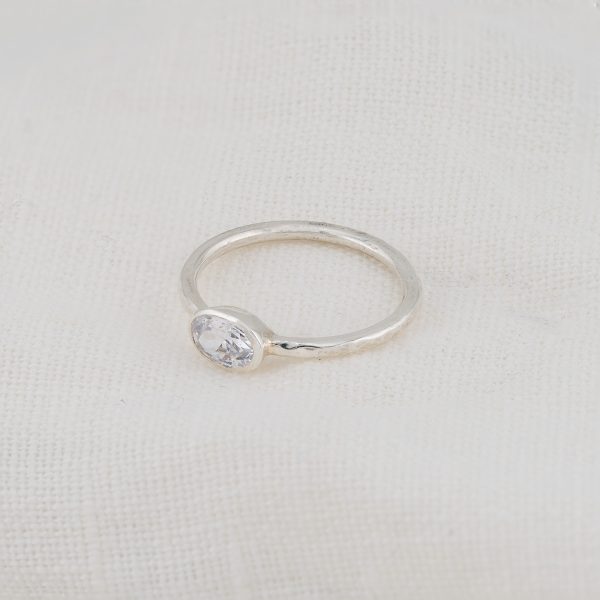 Ocean Inspired Ripple Textured Oval Diamond Engagement Ring Top | Lisa Rothwell-Young