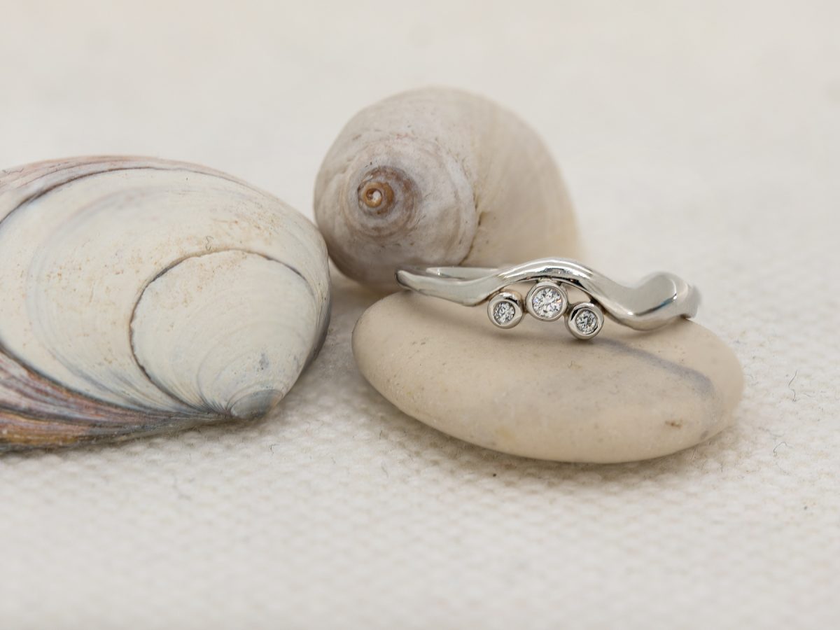 An Unusual Engagement Ring Inspired By Tidelines On The Beach