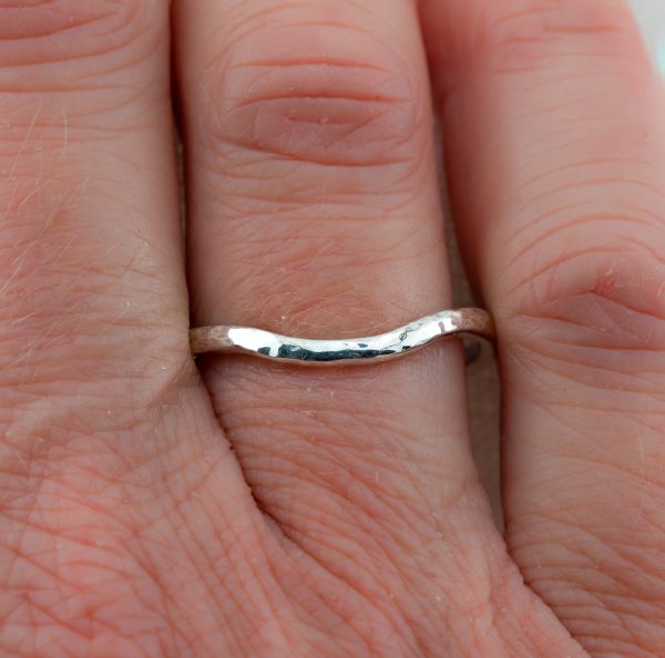 Vegan Wedding Ring Ocean Inspired Shaped To Fit Ring Hand | Lisa Rothwell-Young