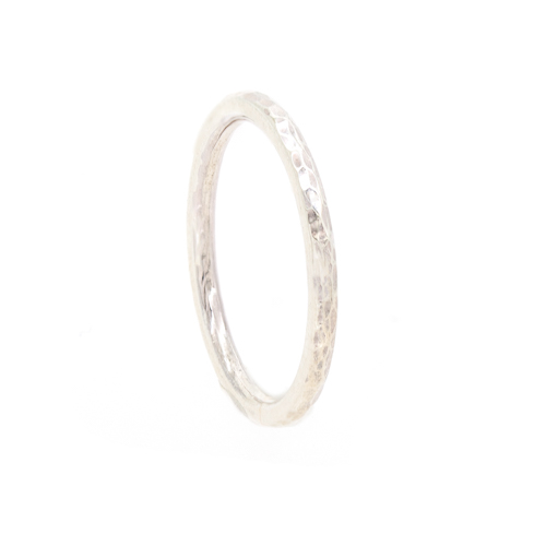 Sustainable Recycled Wedding Ring - Ripple Textured Gold Platinum | Lisa Rothwell-Young