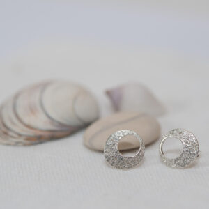 Vegan Friendly Textured Round Kalimera_Earrings_Lisa_Rothwell_Young