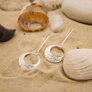 Sand textured vegan drop earrings | Lisa Rothwell-Young