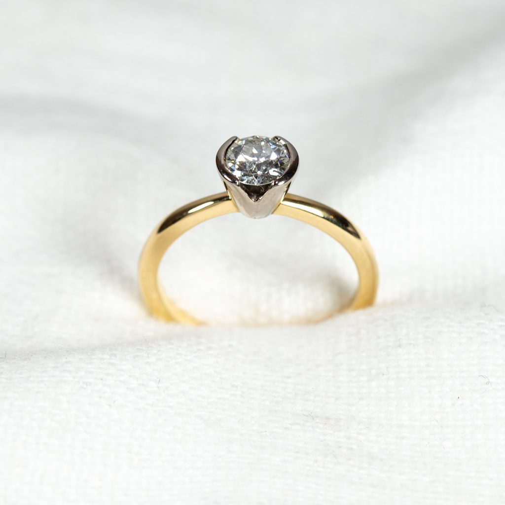 Yellow and White Gold and DiamondCustomised Grace Ring|Lisa Rothwell-Young