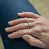 Ethical Flora Flower Engagement Ring Worn |Lisa Rothwell-Young