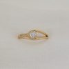 Unusual Sea Inspired 18ct Yellow Gold and Diamond Engagement Ring | Lisa Rothwell-Young