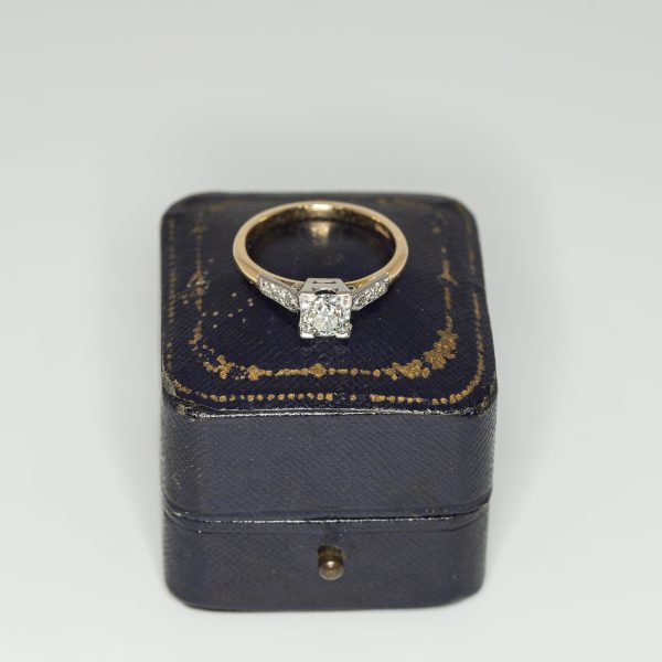 Mid twentieth century old european cut diamond ring - Front | Lisa Rothwell-Young