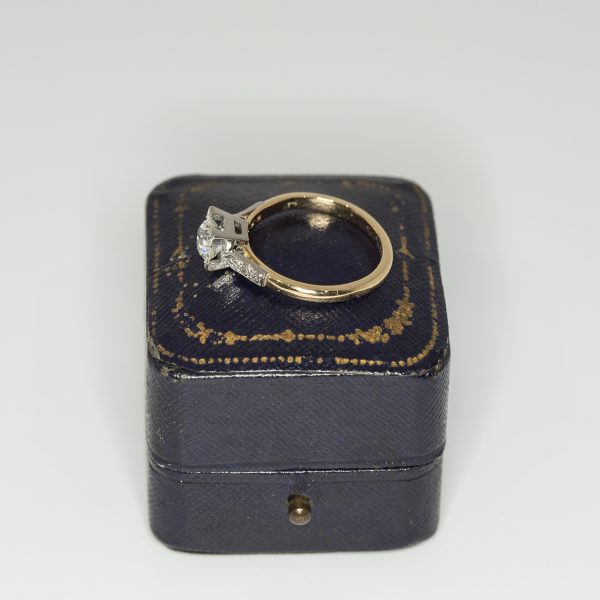 Mid twentieth century old european cut diamond ring - Side | Lisa Rothwell-Young