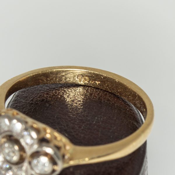 Navette shaped cluster ring set with old cut diamonds - Hallmark | Lisa Rothwell-Young