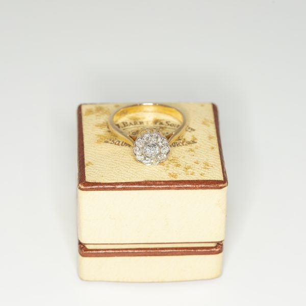 Old cut diamond cluster ring - Front | Lisa Rothwell-Young