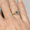 Sapphire and old cut diamond flower cluster ring - On hand | Lisa Rothwell-Young