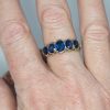 Victorian five stone blue sapphire ring - On hand | Lisa Rothwell-Young