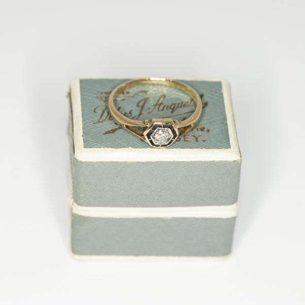 Unusual Hexagonal Antique DIamond Ring - Front | Lisa Rothwell-Young