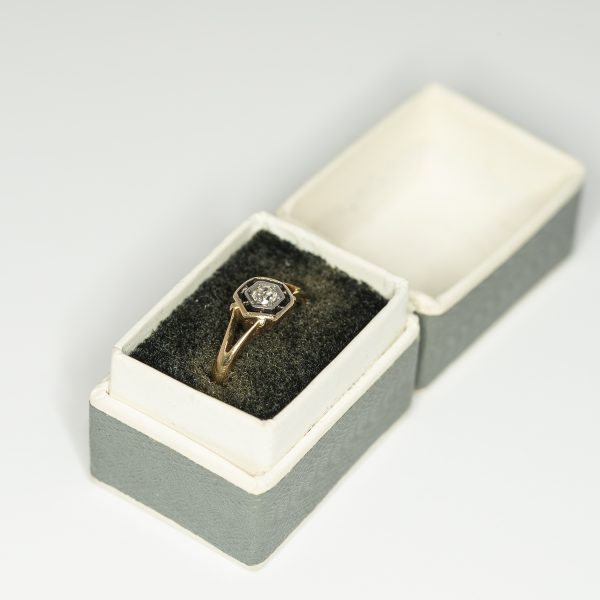 Unusual Hexagonal Antique DIamond Ring | Lisa Rothwell-Young