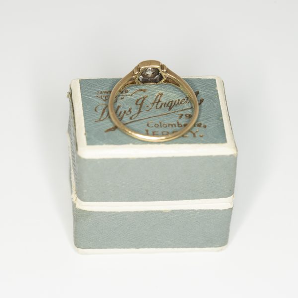 Unusual Hexagonal Antique DIamond Ring - Rear | Lisa Rothwell-Young