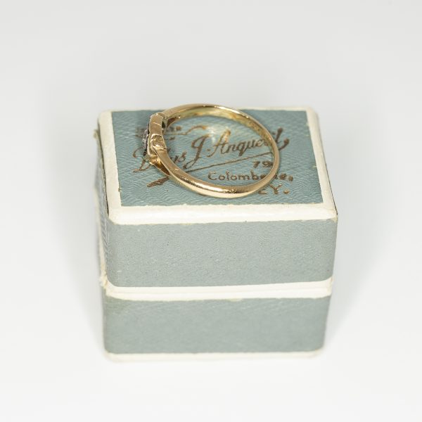 Unusual Hexagonal Antique DIamond Ring - Side | Lisa Rothwell-Young