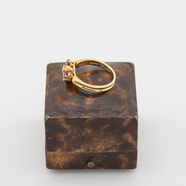 Ruby and diamond quatrefoil ring side view |Lisa Rothwell-Young