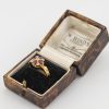 Vintage Ruby and Diamond Quatrefoil Ring in box |Lisa Rothwell-Young
