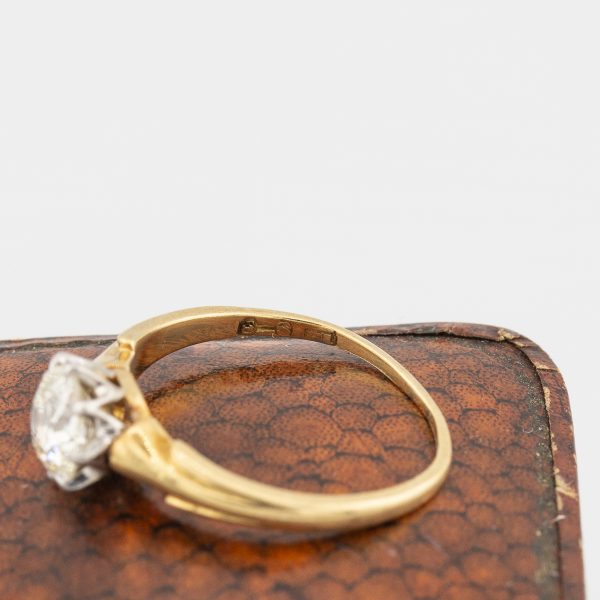 Yellow gold and diamond ring with tulip shoulders hallmark |Lisa Rothwell-Young