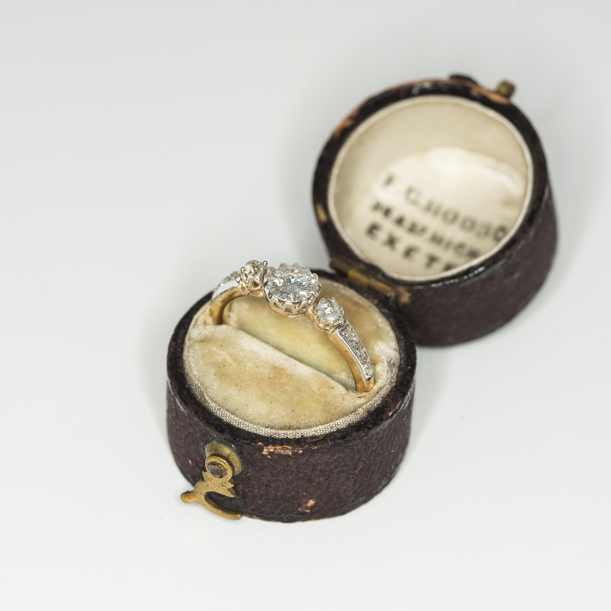 Three stone antique diamond trilogy ring| Lisa Rothwell-Young
