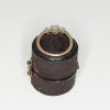Three stone antique diamond trilogy ring rear view|Lisa Rothwell-Young