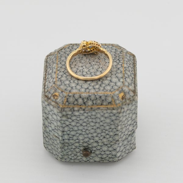 Victorian sapphire and diamond 3 stone ring rear view |Lisa Rothwell-Young