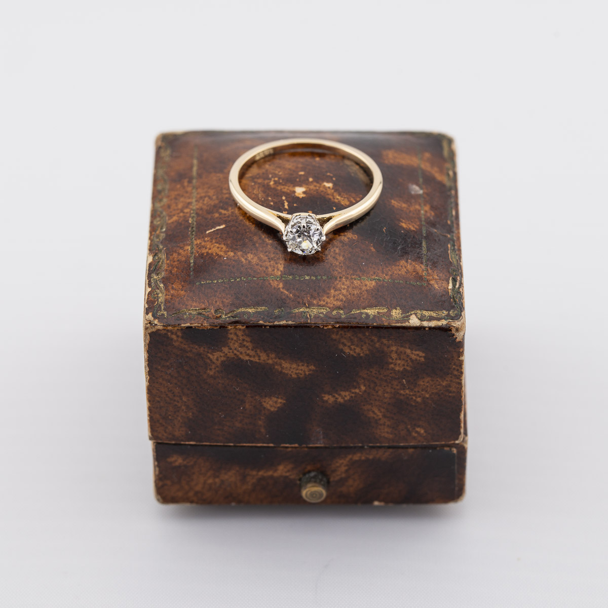 0_31ct Old Mine Cut Diamond Solitaire Ring - Front | Lisa Rothwell-Young