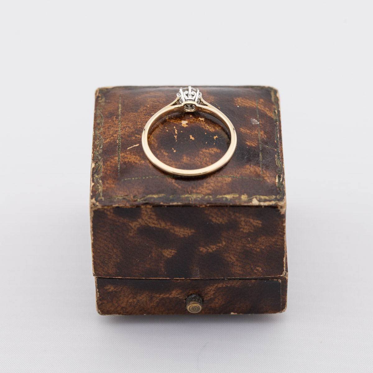 0_31ct Old Mine Cut Diamond Solitaire Ring - Rear | Lisa Rothwell-Young