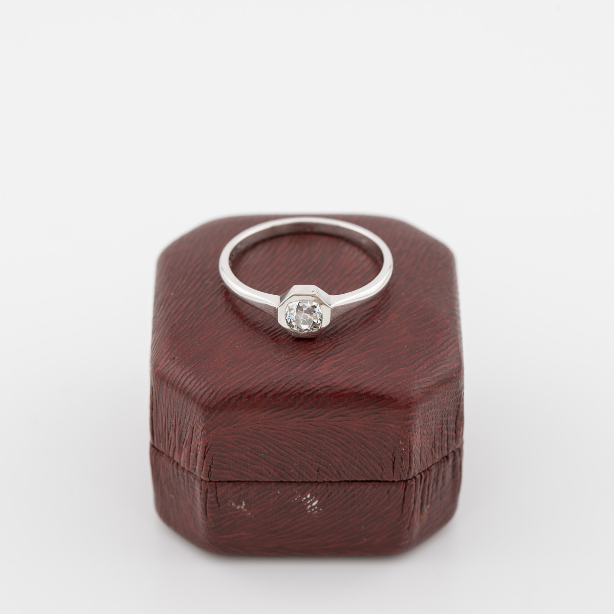 Octagonal Old Mine Cut DIamond Ring - Front | Lisa Rothwell-Young
